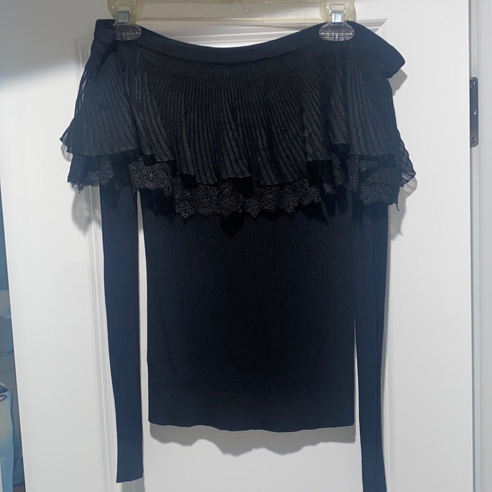 Black off the shoulder top